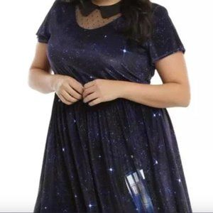 Hot Topic Doctor Who Galaxy Tardis Velvet Dress plus size